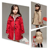 Solid Color Hooded Trench Jacket Coat for Girls