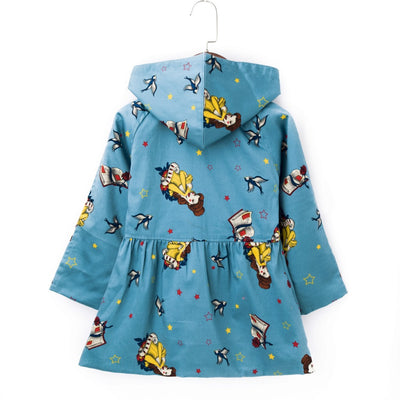 Princess Printed Colorful Windbreaker Jacket for Girls