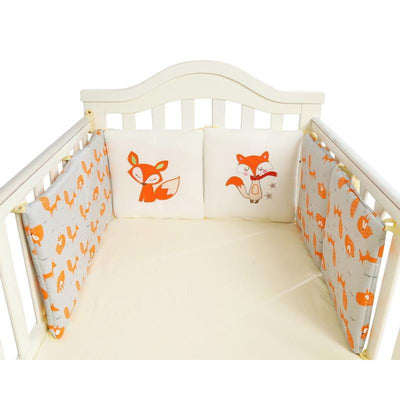 6 Pcs Comfortable Baby Cotton Breathable Crib Bumpers Set 5