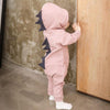 Baby Girls And Boys Dinosaur Long Sleeve Romper Pajamas One-piece Jumpsuit Outfits Cosplay Pink