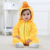 Newborn Infant Baby Boys & Girls Animal Style Hooded Romper Outfits Long Sleeve Velvet Jumpsuit 24M Yellow