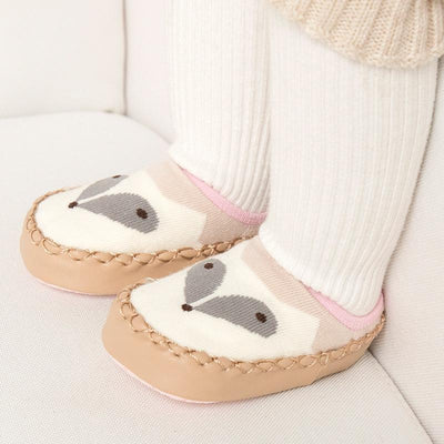 Animal Printed Comfortable Pure Cotton Toddler Shoes For Baby Age 0-12m 13 Khaki