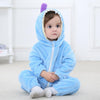 Newborn Infant Baby Boys & Girls Animal Style Hooded Romper Outfits Long Sleeve Velvet Jumpsuit 24M Light blue