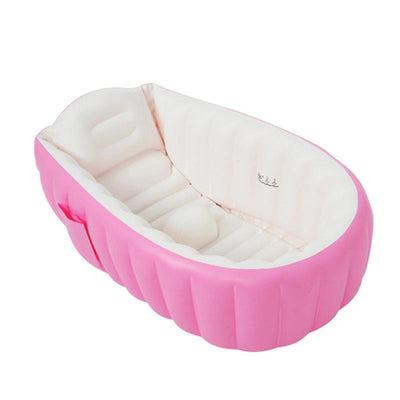 Large Capacity Mini Swimming Pool Baby Inflatable Bathtub Pink
