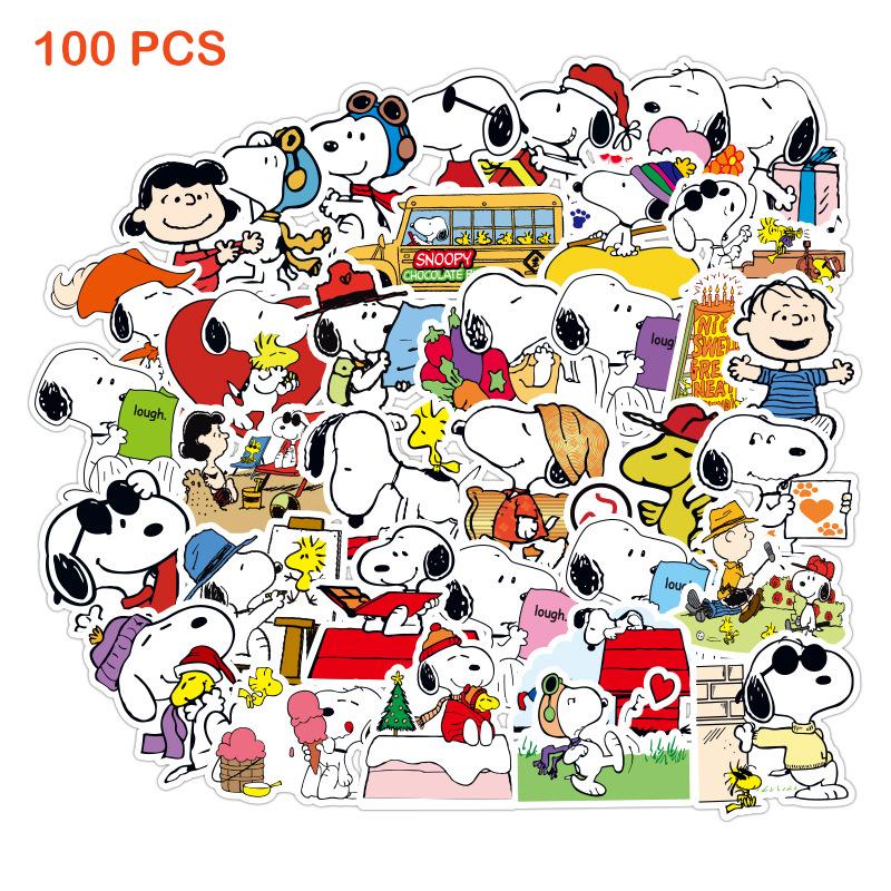 100_pcs_snoopy_cartoon_stickers