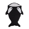 Comfy Cartoon Shark Sleeping Bag Anti-kicking Newborn Sacks Swaddle Blanket Black