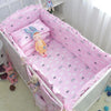 Baby 6pcs 100% Cotton Cartoon Crib Bedding Bumpers 5