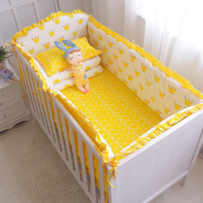 6pcs 100% Cotton Baby Cartoon Crib Bedding Bumpers 1