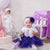 Baby Girl It's My 1st Birthday 3pcs Outfits Skirt Set Romper+tutu Dress+headband Purple