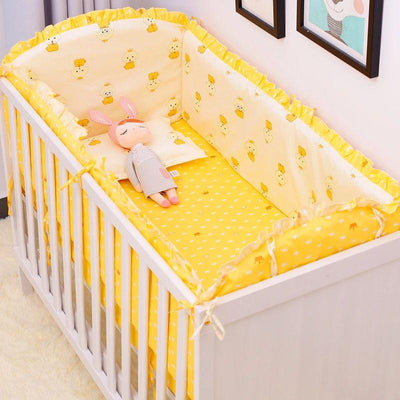 100% Cotton Baby Cartoon Crib Bedding Bumpers 6pcs/set 3