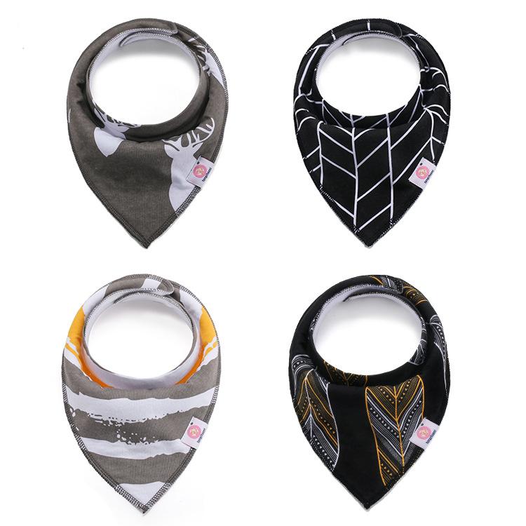 Baby Bandana Drool Bibs Unisex 4-pack Gift Set For Drooling And Teething