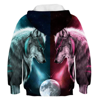 2_wolves_fight_patter_printed_on_the_sweatshirt