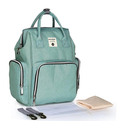 Portable Large Capacity Cute Designer Stylish Travel Diaper Bag Green