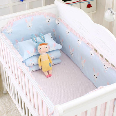 100% Cotton Baby Cartoon Crib Bedding Bumpers 6pcs/set 5