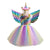 Unicorn Tutu Dress for Kids Girls Birthday Party Unicorn Costume Outfit with Headband Wings