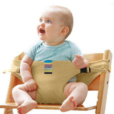 Portable Baby Feeding Chair Belt Toddler Safety Harness Khaki