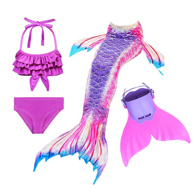 4_pcs_girl_mermaid_swimwear_suit_set
