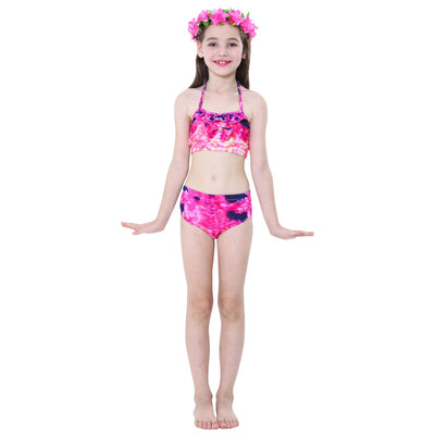 Mermaid Style Bikini Swimwear For Girls Age 5-8 7 Red