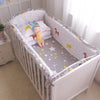 Baby 6pcs 100% Cotton Cartoon Crib Bedding Bumpers 1