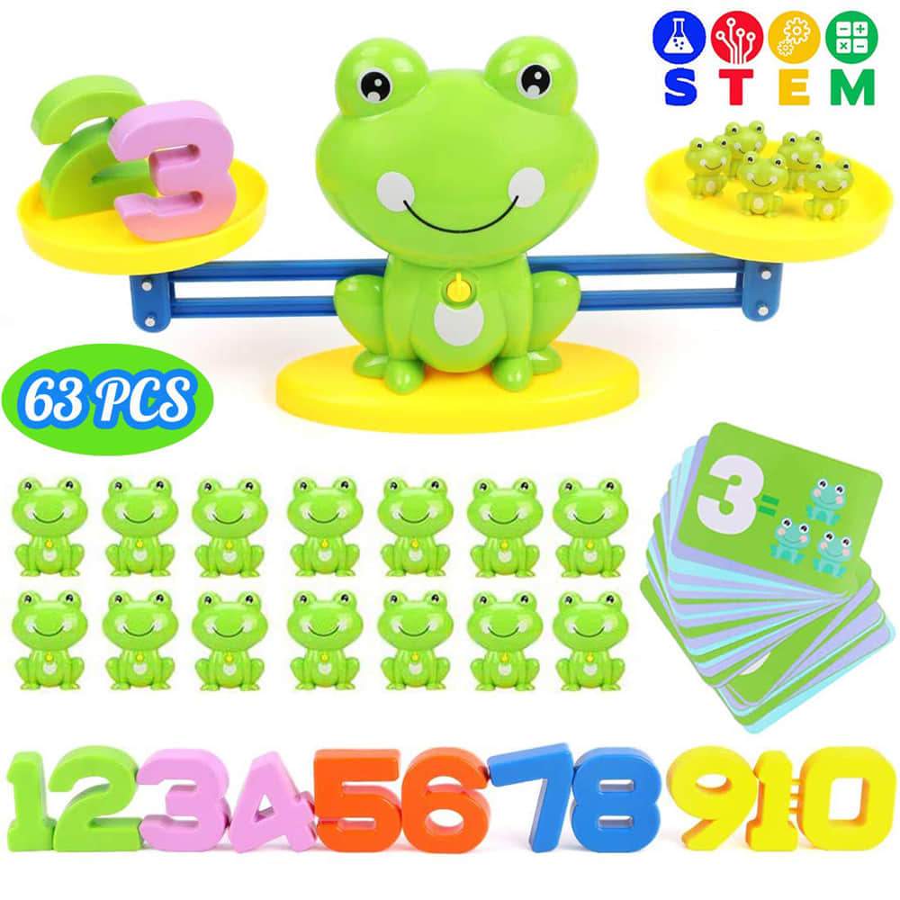 Frog Balance Counting Math Game Toys for Boys & Girls Educational