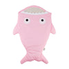 Comfy Cartoon Shark Sleeping Bag Anti-kicking Newborn Sacks Swaddle Blanket Pink