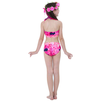 Mermaid Style Bikini Swimwear For Girls Age 5-8 8 Red