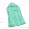 Newborn Baby Wrap Swaddle Blanket Knit Sleeping Bag Sleep Sack Stroller Wrap(0-6 Month) Green