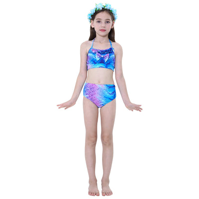 Mermaid Style Bikini Swimwear For Girls Age 5-8 8 Blue