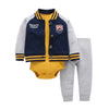 Newborn Baby Boys Cotton Hooded Cardigan + Trousers + Body 3 Pieces Set Clothing 24M 4