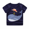 Boys Cotton Whale Pattern Clothing Sets 4T Navy