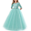 Elegant_flower_girl_lace_beading_daddy-daught_first_communion_green_dress