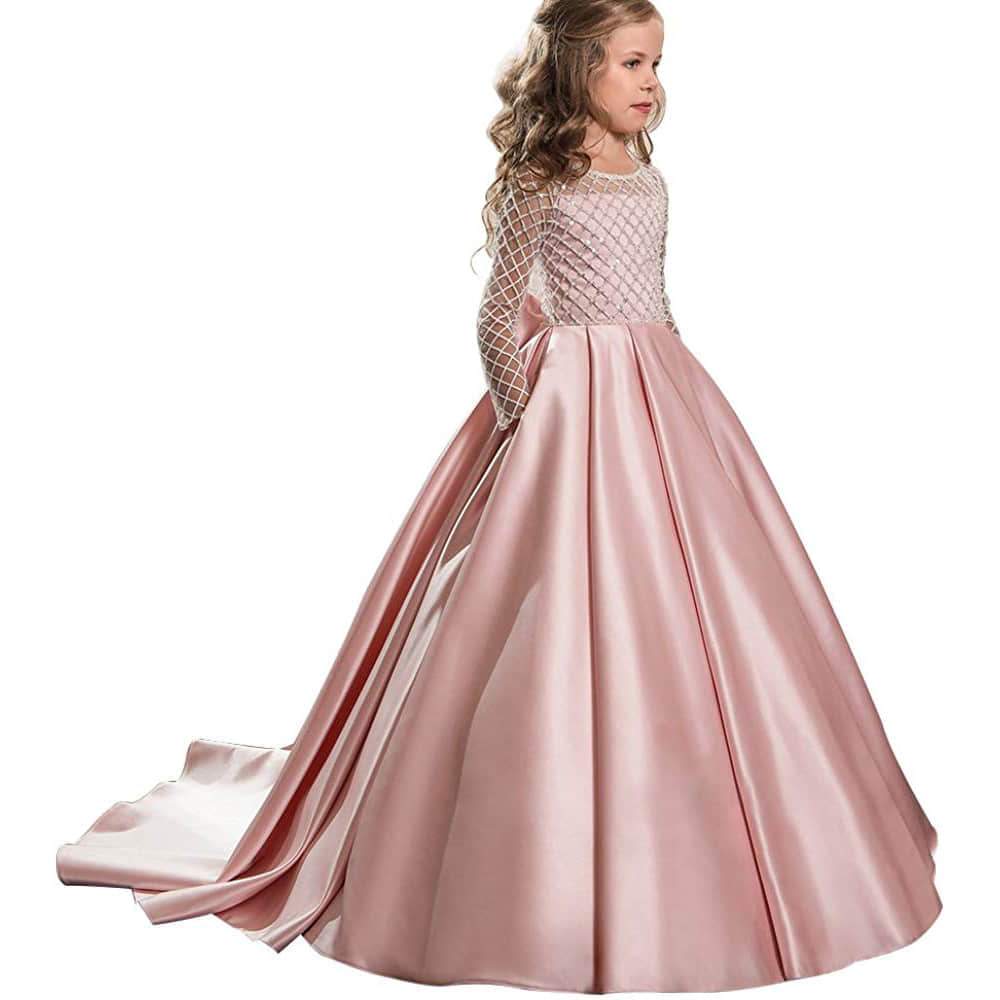 Floral Applique Hot Pink Evening Gown Pageant Dress For Girls With Tiered  Ruffles, Halter Neckline, And Organza Puffy Skirt Perfect For Flower Girls  Communion From Newdeve, $92.47 | DHgate.Com