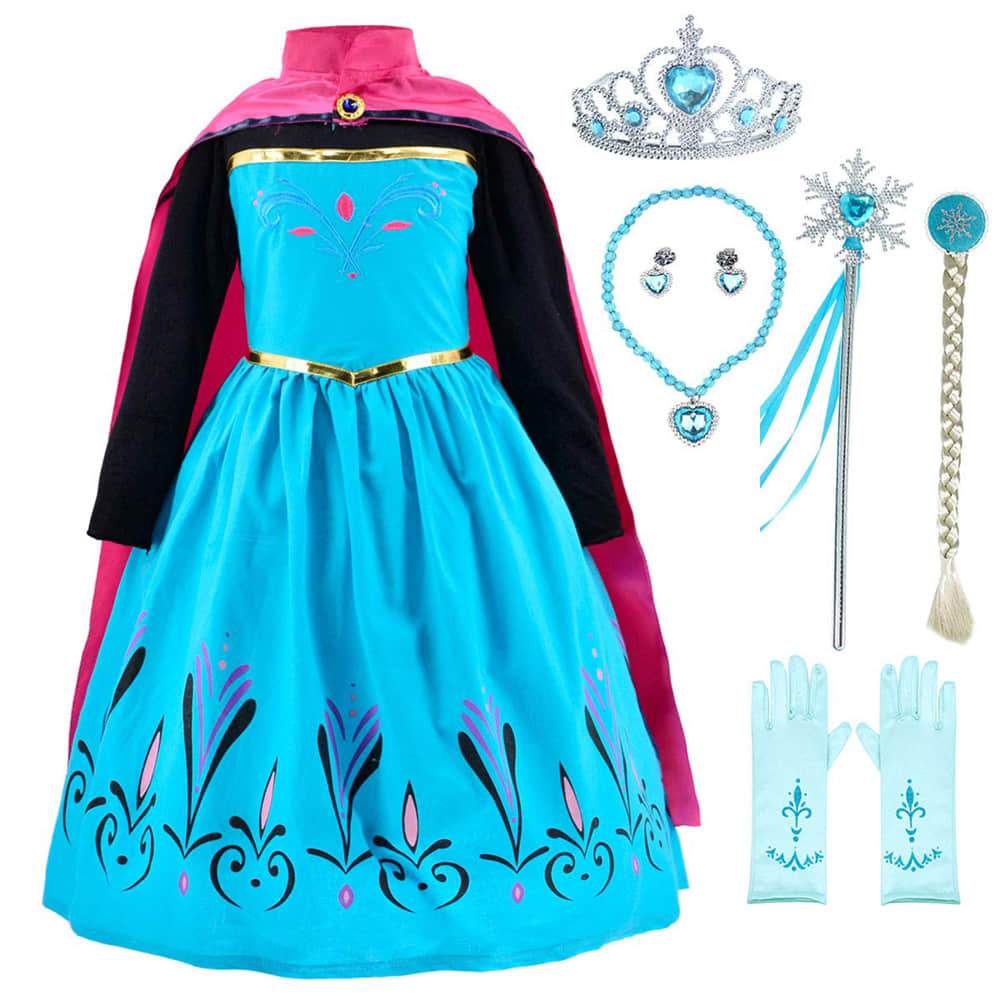 Princess Elsa Princess Birthday Party Dress for Little Girls with