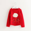Girls Cotton Cloud Rain Solid Sweater 5 Red