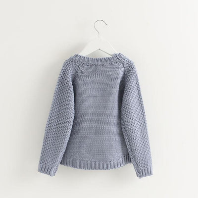 Girls Cotton Cloud Rain Solid Sweater 4 Gray