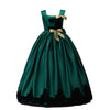 Girls_Sleeveless_Floral_Embroidery_Prom_Party_Princess_Dress_Green