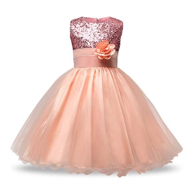 Girls_Sleeveless_Sequin_Mesh_Tull_Flower_Party_Ball_Gown_pink