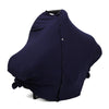 5-in-1 Carseat Canopy & Nursing Cover Stretchy & Ultra Soft Breastfeeding Car Seat & Stroller Navy