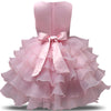 Sleeveless Ruffles Wedding Dresses For Girls With Bow Tie 6X Pink