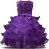 Sleeveless Ruffles Wedding Dresses For Girls With Bow Tie 6 Violet