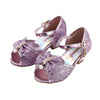 Sequin Bow Princess Crystal Sandals For Girls 35 Rose