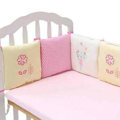 6 Pcs Comfortable Baby Cotton Breathable Crib Bumpers Set 4