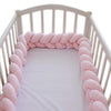 Soft Knot Pillow Decorative Baby Bedding Sheets Braided Crib Bumper Knot Pillow Cushion L Pink