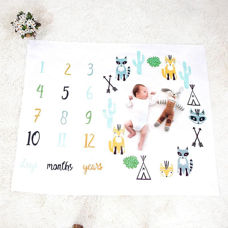 Baby Monthly Milestone Blanket Newborn Monthly Photo Blanket