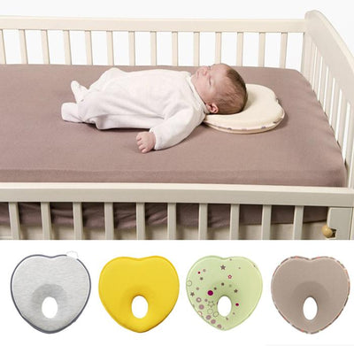Baby Pillow Set To Prevent Flat Head Supports Newborn Natural Head Mint green
