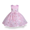 Sleeveless Candy Cake Pattern Flower Girl Dress Pink 7 Pink