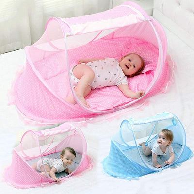 Fold Baby Bed Mosquito Net Netting Play Tent Pink