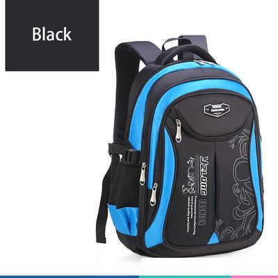 Waterproof School Bag Durable Travel Camping Backpack For Boys And Girls L Black
