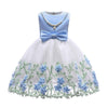 Cheap Flower Girl Dresses With Pearl Necklace Bow-tie 7 Light blue
