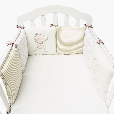 6 Pcs Comfortable Baby Cotton Breathable Crib Bumpers Set 1